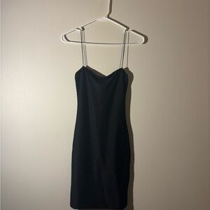 Elegant Black Spaghetti Strap Dress